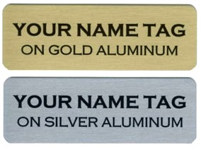 Aluminum Name Tags Laser Engraved
