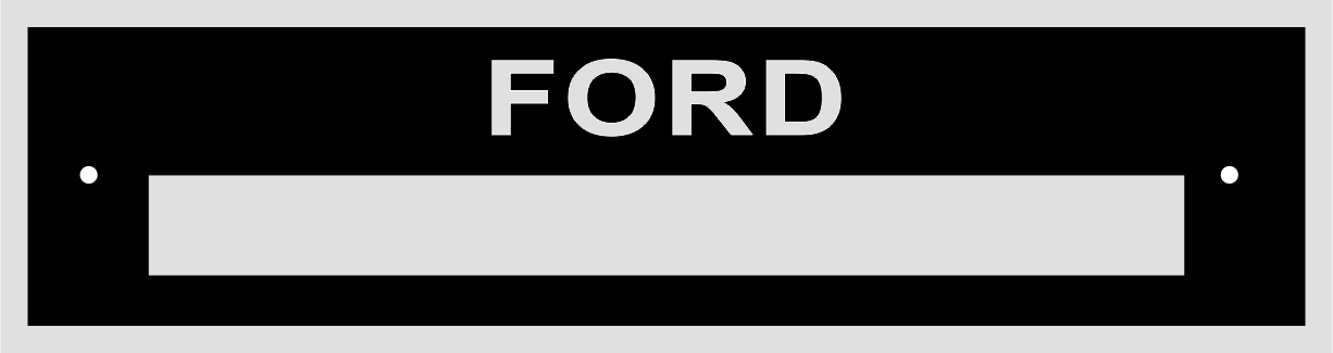 Blank VIN Plate for Ford