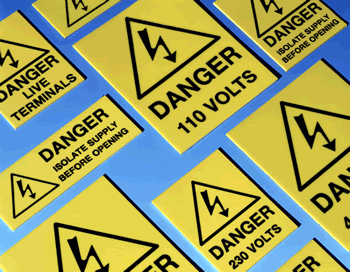 Electrical Labels Engraved Plastic