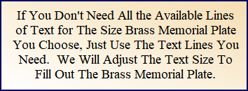 Brass Memorial Plaque